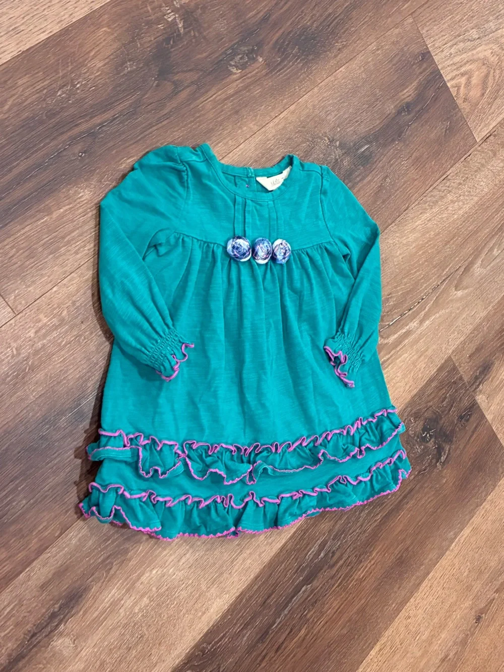 Matilda Jane Under The Leaves Dress Green Make Believe Holiday Christmas 6-12m